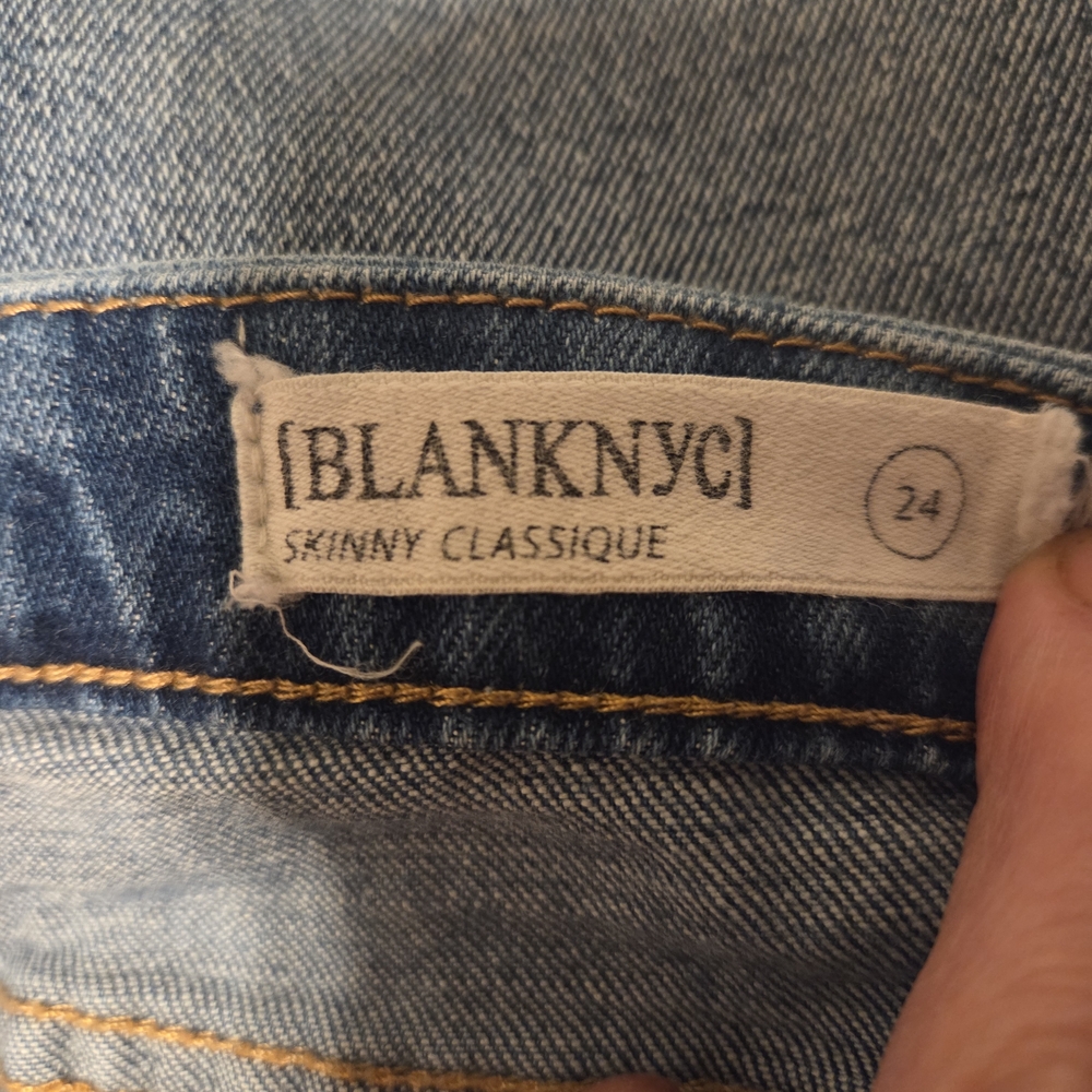 Blank NYC Distressed Blue Skinny Jeans - Picture 8 of 10
